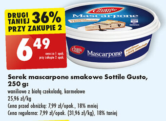 Biedronka Serek mascarpone smakowe Sottile Gusto, 250 g oferta