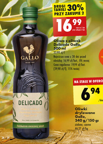 Biedronka Oliwa z oliwek Delicado Gallo, 500 ml oferta