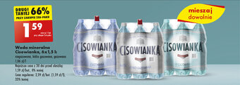Biedronka Woda mineralna Cisowianka, 6x1,5 l oferta