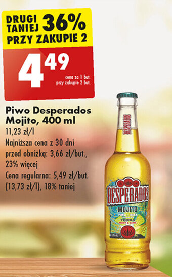 Biedronka Piwo Desperados Mojito, 400 ml oferta