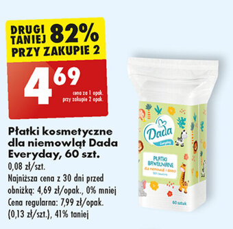 Biedronka Płatki kosmetyczne dla niemowląt Dada Everyday, 60 szt. oferta