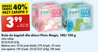 Biedronka Kula do kąpieli dla dzieci Pinio Magic, 140/150 g oferta
