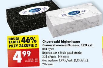 Biedronka Chusteczki higieniczne 3-warstwowe Queen, 120 szt. oferta