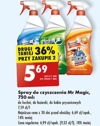 Biedronka Spray do czyszczenia Mr Magic, 750 ml oferta