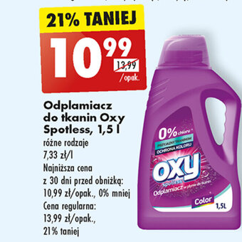 Biedronka Odplamiacz do tkanin Oxy Spotless, 1,5 l oferta