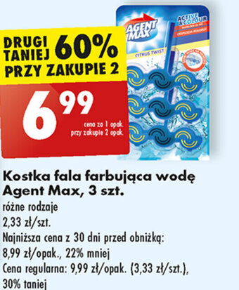 Biedronka Kostka fala farbująca wodę Agent Max, 3 szt. oferta