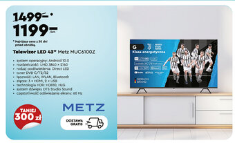 Biedronka Telewizor LED 43″ Metz MUC6100Z oferta
