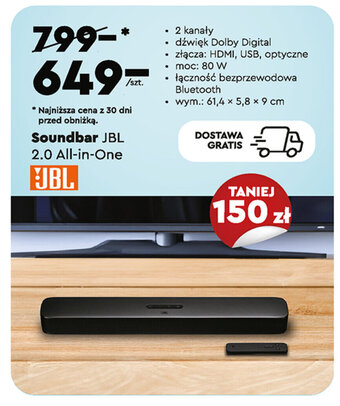 Biedronka Soundbar JBL 2.0 All-in-One oferta