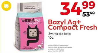 Zoo Karina Bazyl Ag+ Compact Fresh Żwirek dla kota 10l oferta