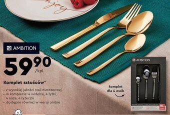 Biedronka Komplet sztućców złotych oferta