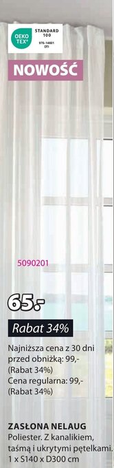 JYSK ZASŁONA NELAUG oferta