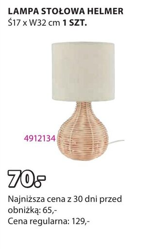 JYSK LAMPA STOŁOWA HELMER oferta