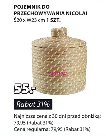 JYSK POJEMNIK DO PRZECHOWYWANIA NICOLAI oferta