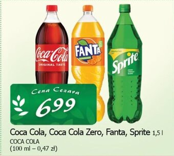 Cezar Delikatesy Coca Cola, Coca Cola Zero, Fanta, Sprite 1,5 L oferta
