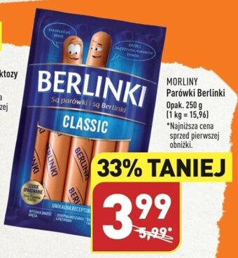 ALDI Parówki Berlinki 250 g oferta