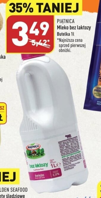 PIATNICA Mleko bez laktozy Butelka 1 l