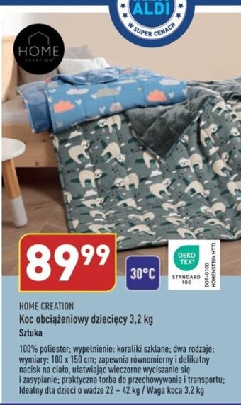 ALDI Koc obciążeniowy dziecięcy 3,2 kg Sztuka oferta