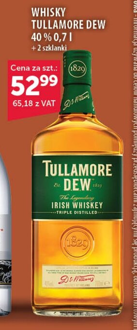 Eurocash WHISKY TULLAMORE DEW 40% 0,7 L oferta