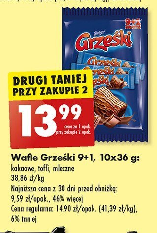 Biedronka Wafelek toffi w czekoladzie mlecznej oferta