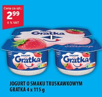 Eurocash JOGURT O SMAKU TRUSKAWKOWYM GRATKA 4 x 115 g oferta