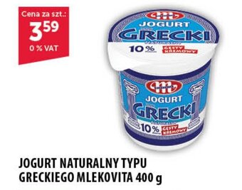 Eurocash JOGURT NATURALNY TYPU GRECKIEGO MLEKOVITA 400 g oferta