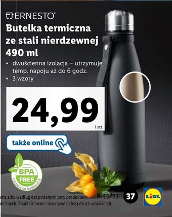 Lidl Butelka termiczna ernesto oferta