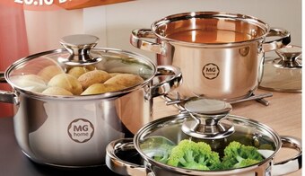 Biedronka Zestaw garnków mg home oferta