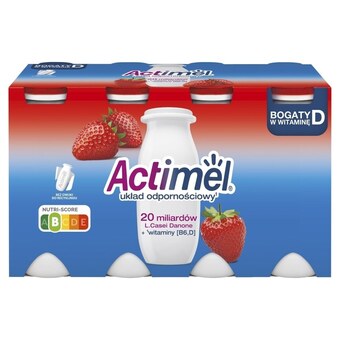 Stokrotka Actimel napój jogurtowy o smaku truskawkowym 800 g (8 x 100 g) oferta