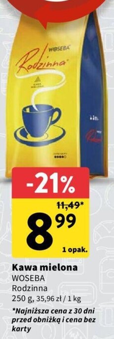 Intermarche Kawa mielona WOSEBA 250 g oferta