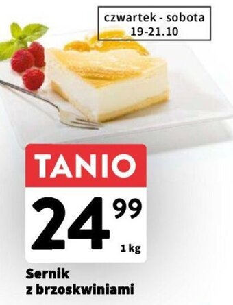 Intermarche Sernik z brzoskwiniami 1 kg oferta