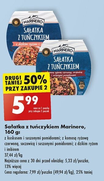 Biedronka Sałatka kuskus z tuńczykiem i suszonymi pomidorami oferta