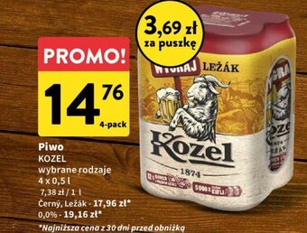 Intermarche Piwo KOZEL 4x0,5l oferta