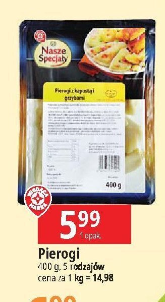 E.Leclerc Pierogi z kapustą i grzybami oferta