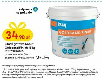 Castorama Gładź gotowa Knauf Goldband Finish 18 kg oferta