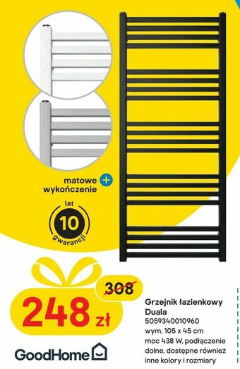 Castorama Grzejnik łazienkowy Duala oferta