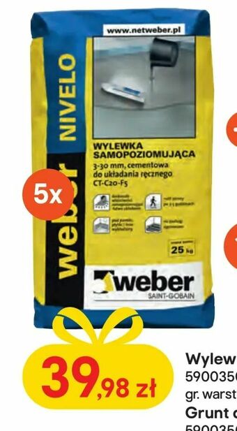 Castorama Wylewka samopoziomująca Weber Nivelo 25 kg oferta