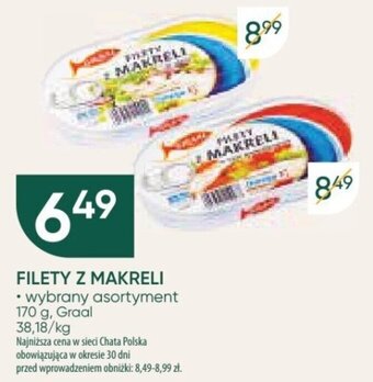 Chata Polska FILETY Z MAKRELI Graal, 170 g oferta