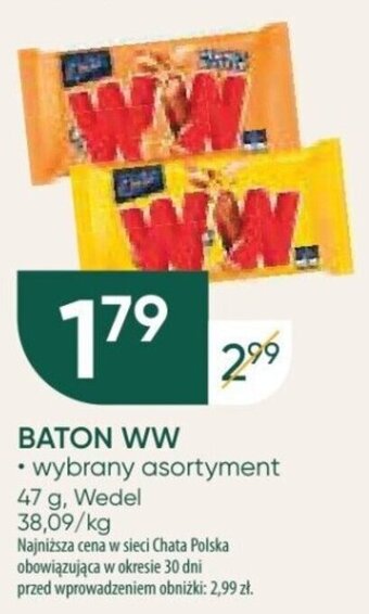 Chata Polska BATON WW Wedel, 47 g oferta