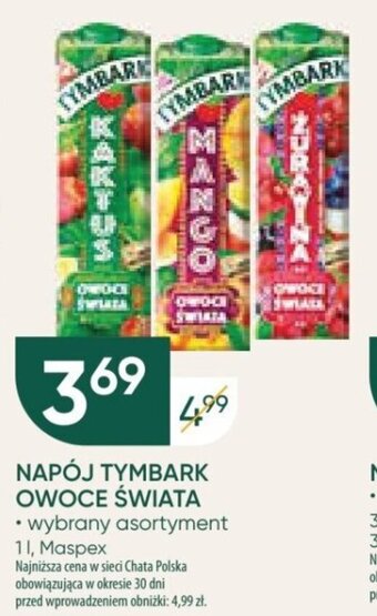 Chata Polska NAPÓJ TYMBARK OWOCE ŚWIATA, 1 l oferta