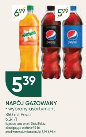 Chata Polska NAPÓJ GAZOWANY, 850 ml oferta