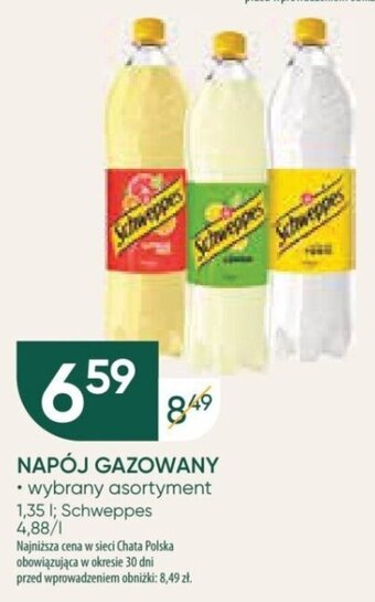 Chata Polska NAPÓJ GAZOWANY Schweppes, 1.35 l oferta