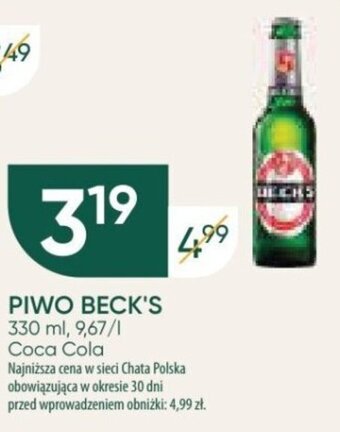 Chata Polska PIWO BECK'S 330 ml oferta