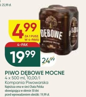 Chata Polska PIWO DĘBOWE MOCNE, 4 x 500 ml oferta
