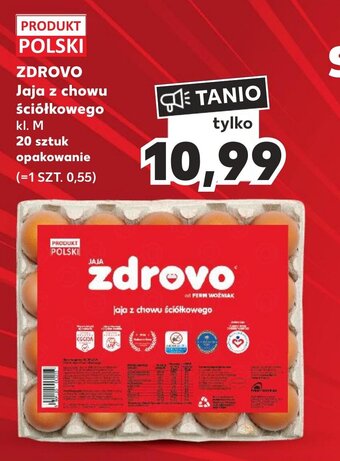 Kaufland ZDROVO Jaja z chowu ściółkowego 20 szt. oferta