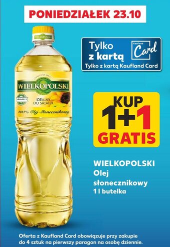 Kaufland WIELKOPOLSKI Olej słonecznikowy 1 l oferta