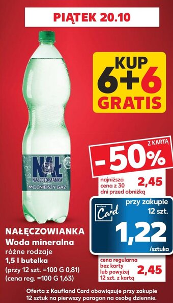Kaufland NAŁĘCZOWIANKA Woda mineralna 1,5 I oferta