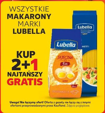 Kaufland WSZYSTKIE MAKARONY MARKI LUBELLA oferta