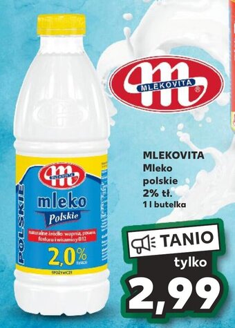 Kaufland MLEKOVITA Mleko polskie 2% tł. 1 l oferta