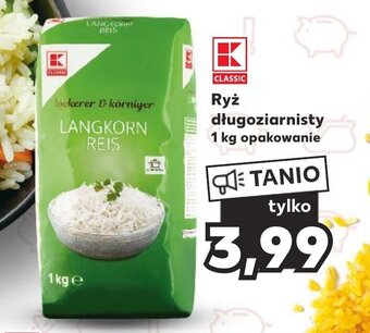 Kaufland CLASSIC Ryż długoziarnisty 1 kg oferta