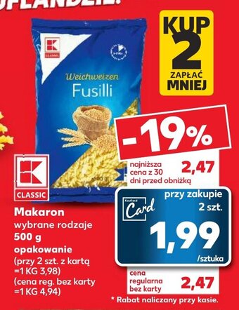 Kaufland CLASSIC Makaron 500 g oferta